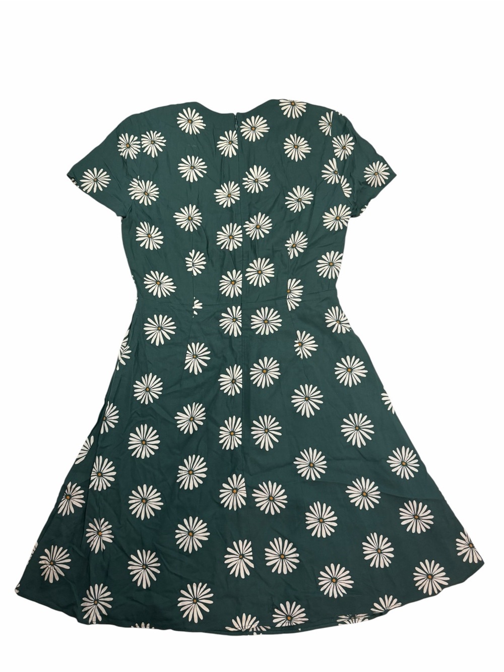 Madewell Forest Green Daisy-Print Button-Front Midi Dress - Picture 4 of 4